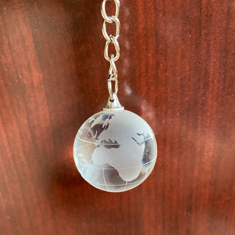 Globe Crystal Keychain